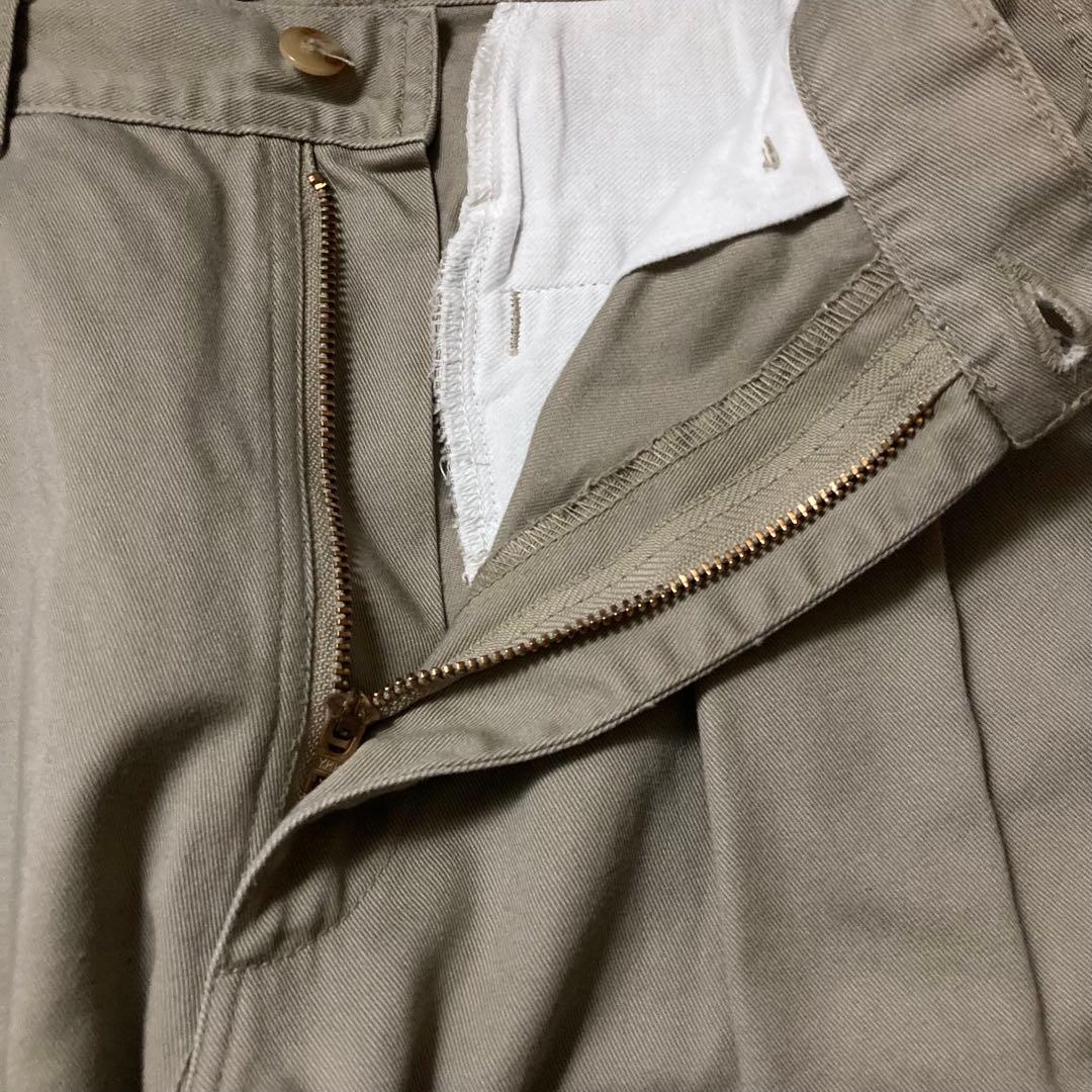90s USA製 RalphLauren ワイド ツータック チノパン ポロチノ