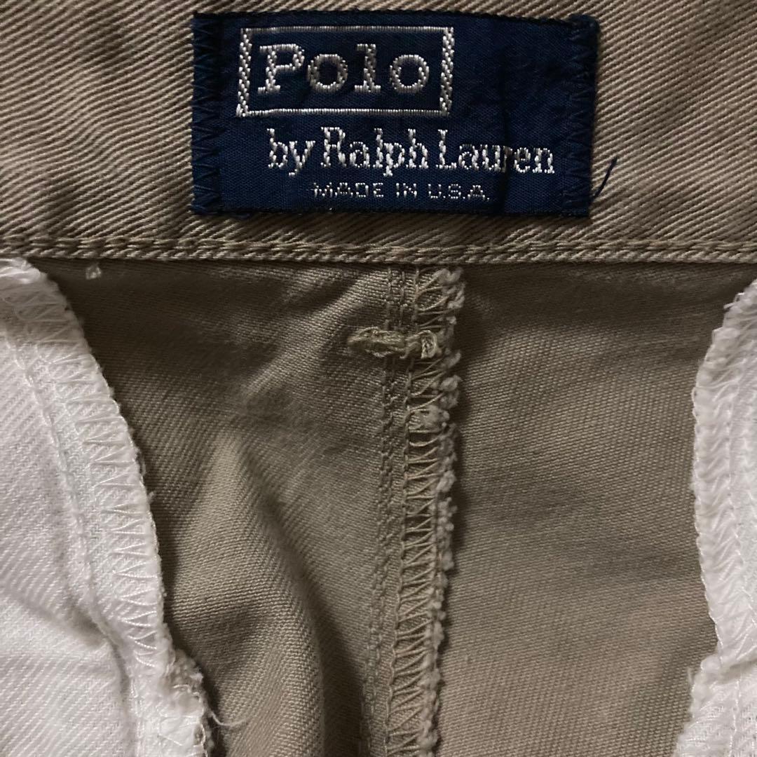 90s USA製 RalphLauren ワイド ツータック チノパン ポロチノ