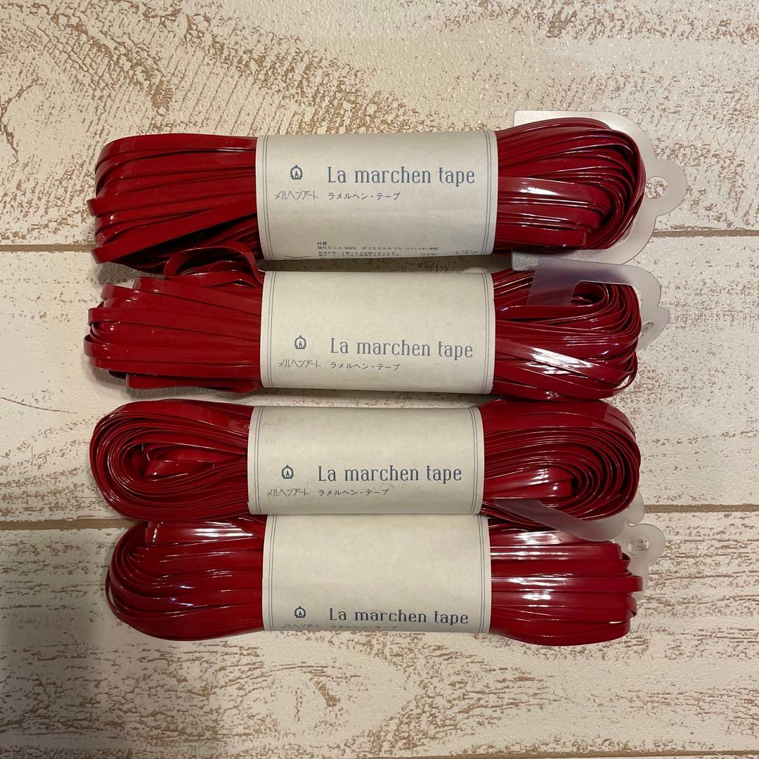 あみあみファインネット　レッド ラ メルヘン テープ　エナメルレッド
