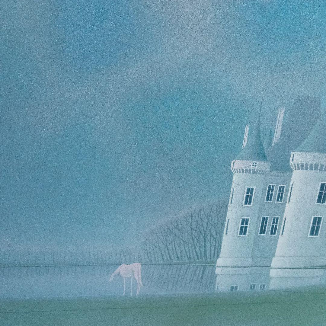 絵画 松浦敬文 水辺の城 （希望）10号 油彩画 油絵 風景画 開運 風水画