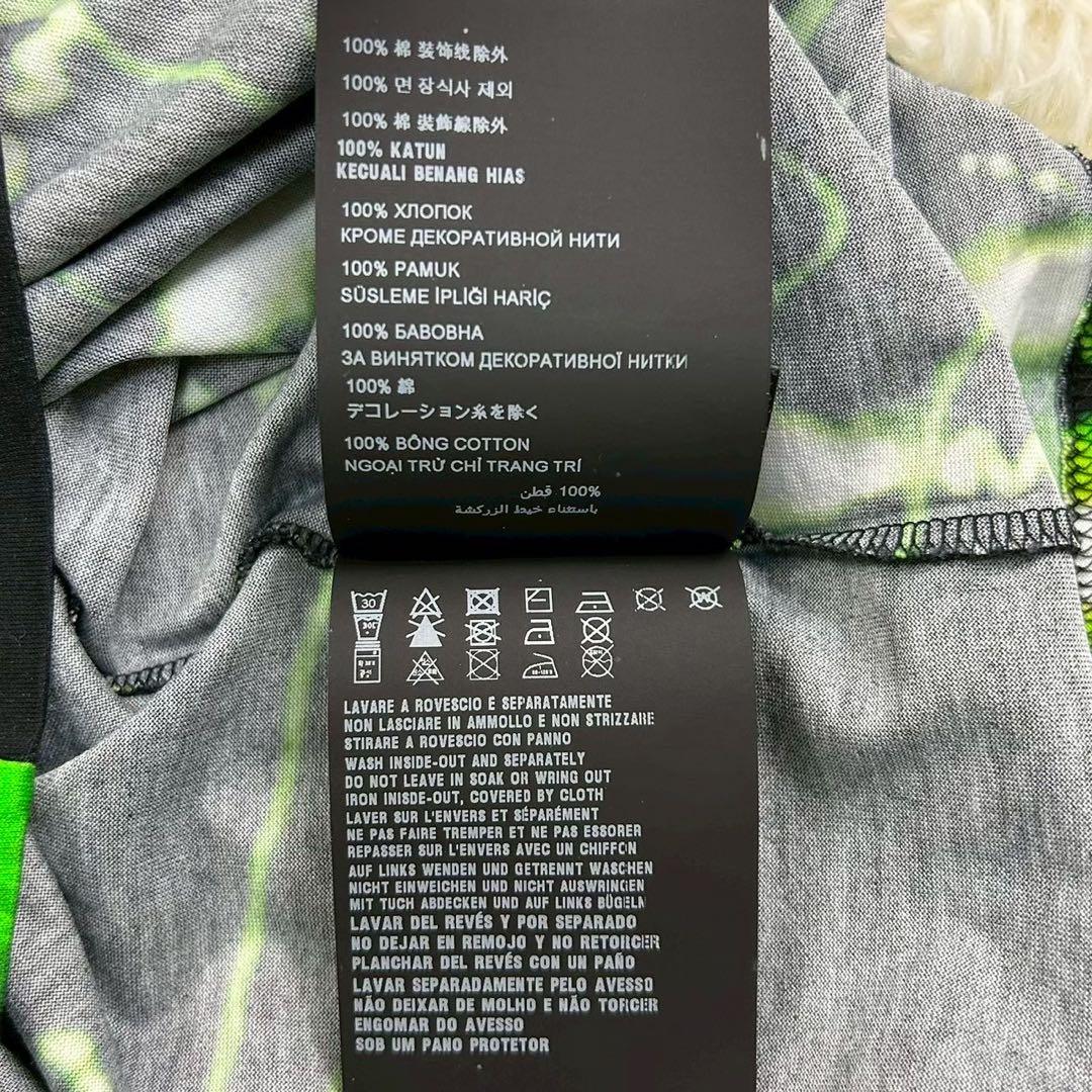 美品　19FW プラダ　半袖Tシャツ　ネオングラフィック柄　ブラック XL