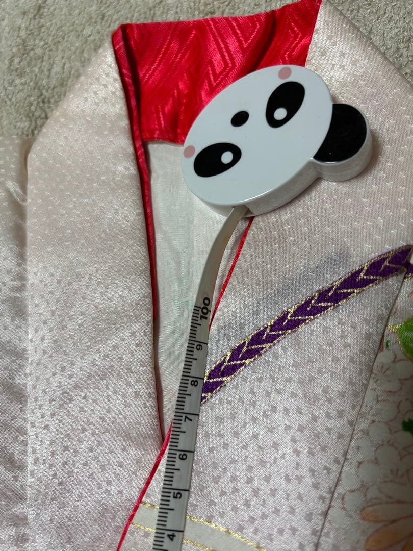 七五三 着物セット 紫と淡い桜色（ピンク）7歳