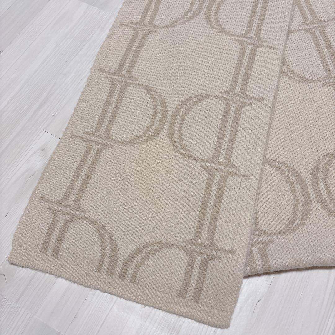 ⭐︎ダーリッチ 希少 ロゴマフラー ミルクベージュ イベント 推しかつ モヘヤ入