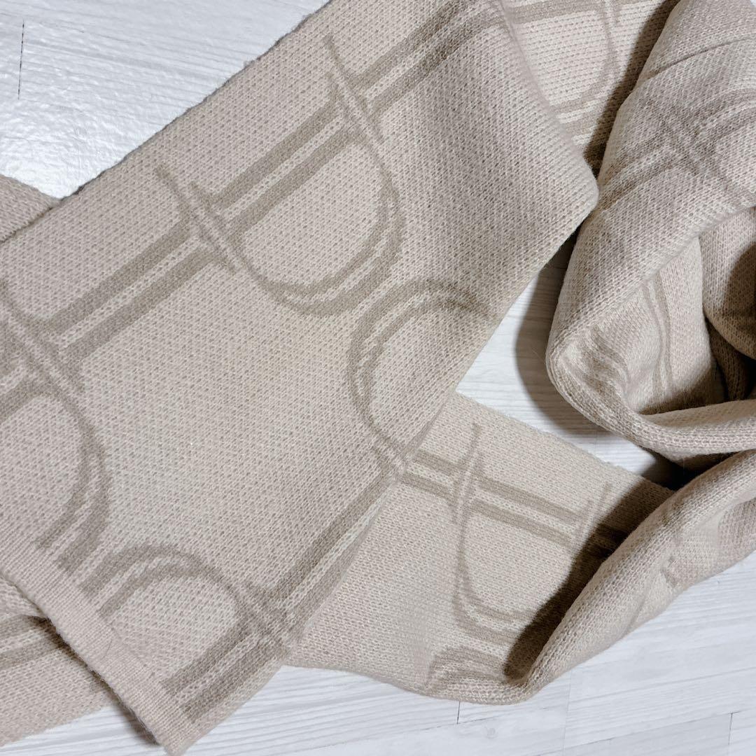 ⭐︎ダーリッチ 希少 ロゴマフラー ミルクベージュ イベント 推しかつ モヘヤ入