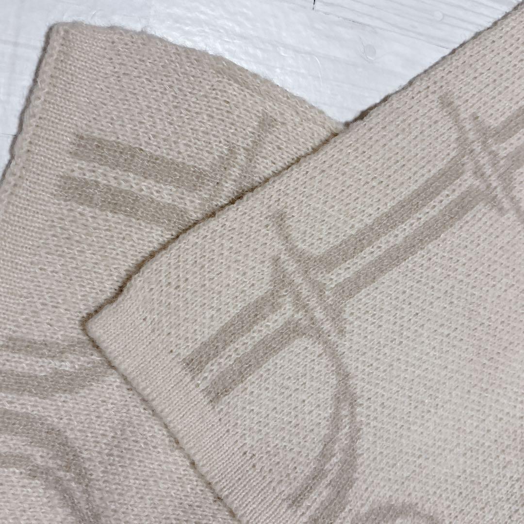 ⭐︎ダーリッチ 希少 ロゴマフラー ミルクベージュ イベント 推しかつ モヘヤ入