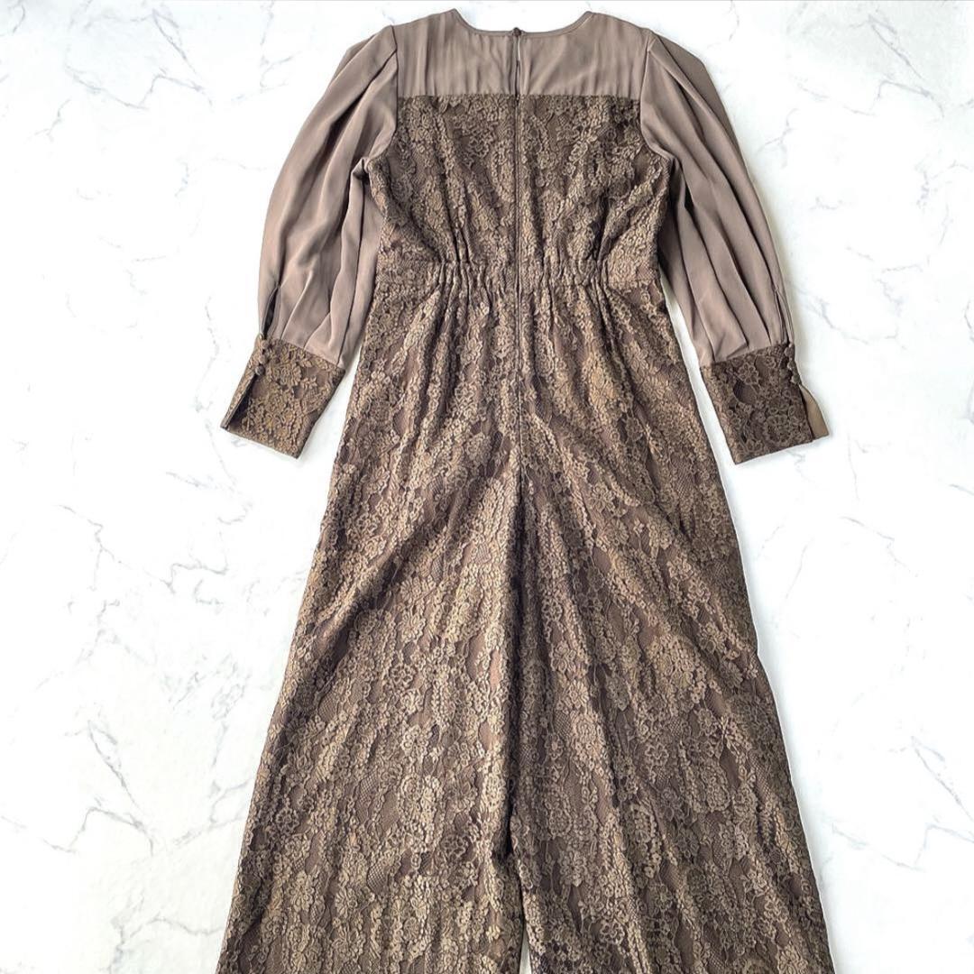 リルアー LERURE 24年 オールインワン パンツドレス レース カーキ M