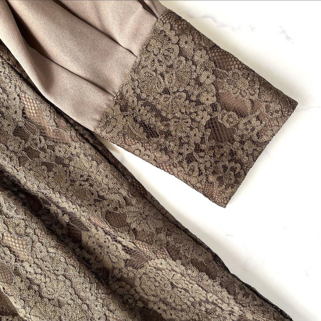 リルアー LERURE 24年 オールインワン パンツドレス レース カーキ M