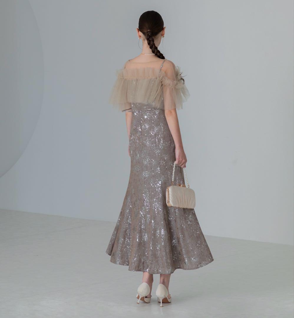 LEJA チュールフリルボレロペイントマーメイドドレス