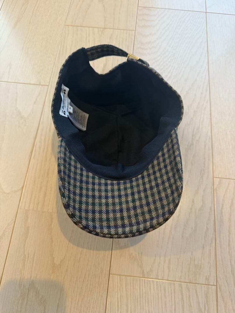 bonpoint チェックキャップ ウール