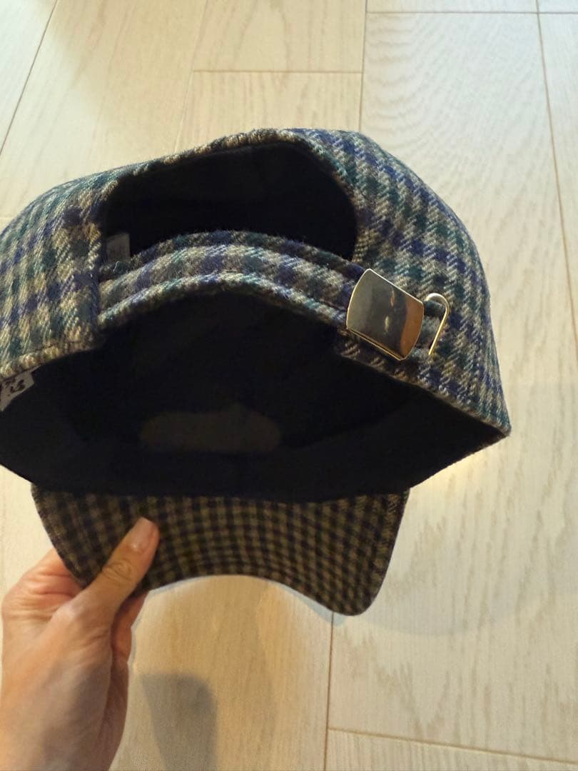 bonpoint チェックキャップ ウール