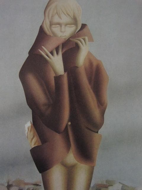 東郷青児、子供、希少な大判額装用画集より、新品高級額装付、状態良好