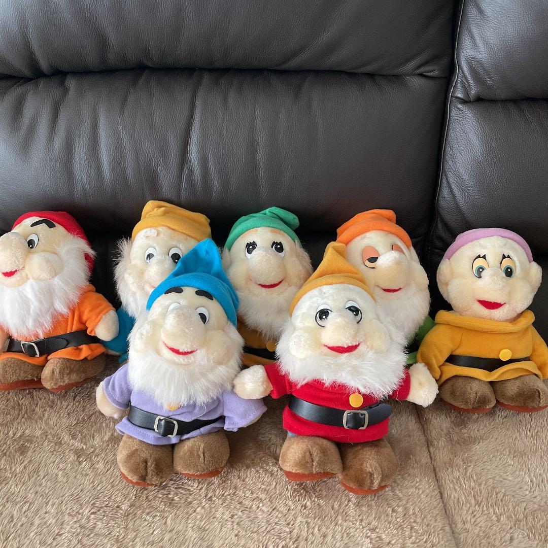 ハイホー　7人の小人　白雪姫　ディズニー　ぬいぐるみ　レトロ