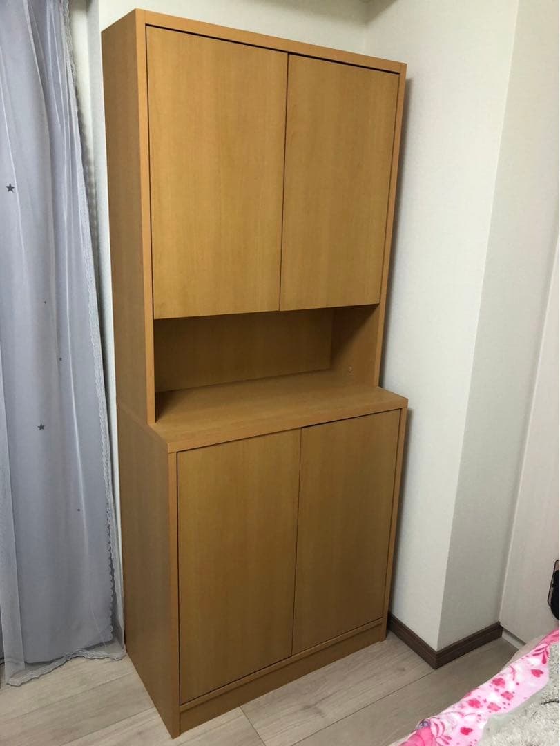 ※引き取り（配送も可）☆キャビネット★ナチュラルウッド☆収納棚★本棚☆ロッカー