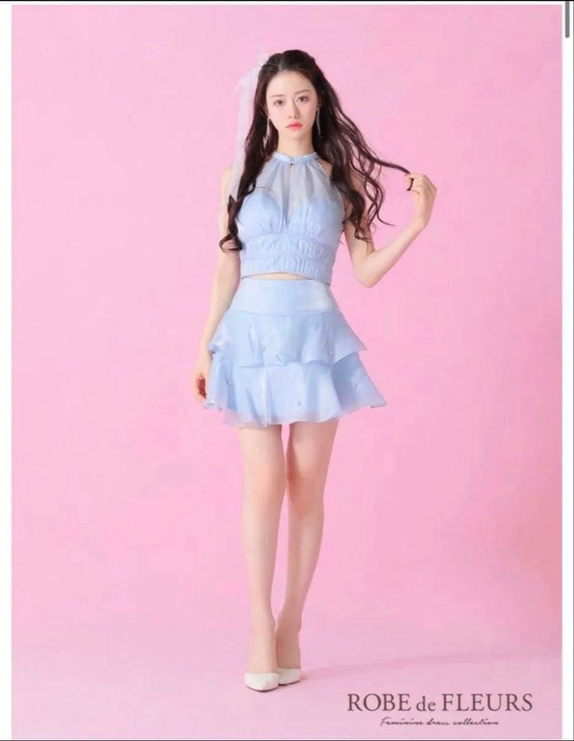 【ビジュー取れあり】ROBE deFLEURS ローブドブルール　セットアップ