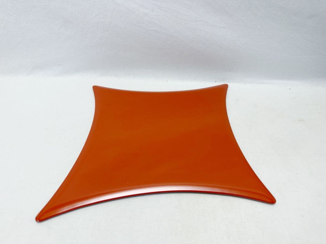 未使用 華道具 前端雅峯作 木製 朱、青花台 敷板 薄板 2枚組 栞 元箱