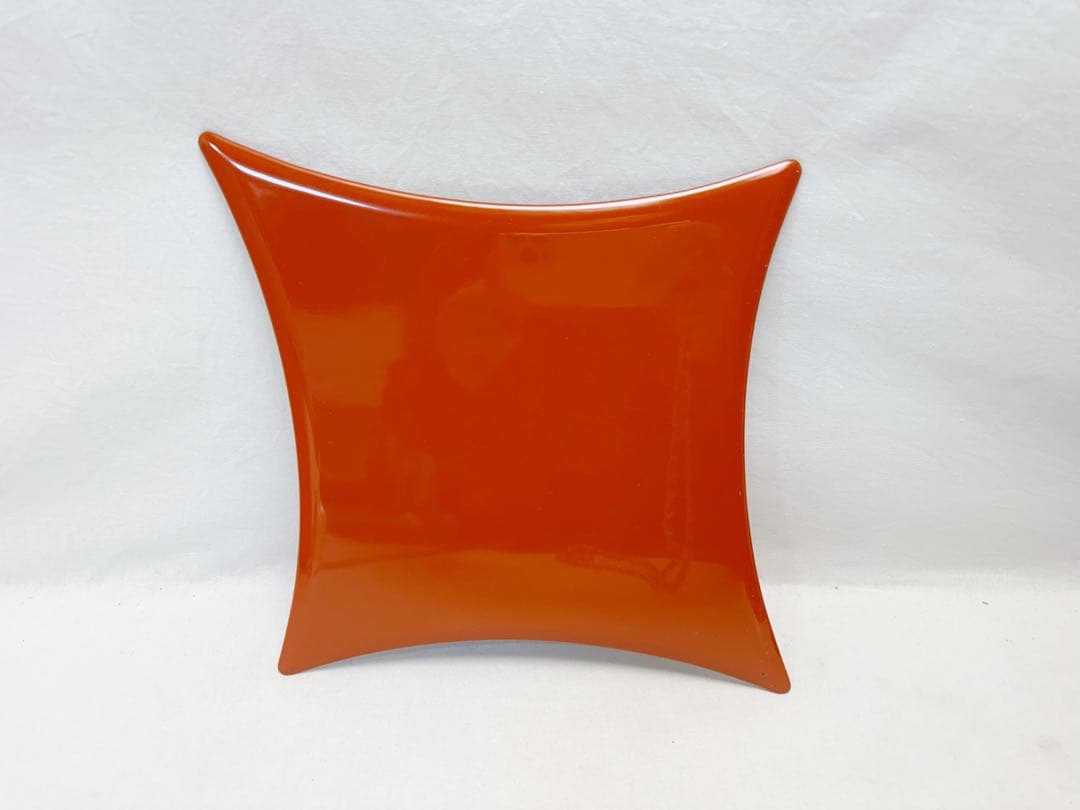 未使用 華道具 前端雅峯作 木製 朱、青花台 敷板 薄板 2枚組 栞 元箱