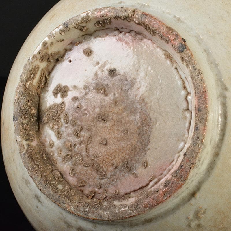 朝鮮美術　李朝　高麗白磁　染付　碗口瓶　V　R7489F