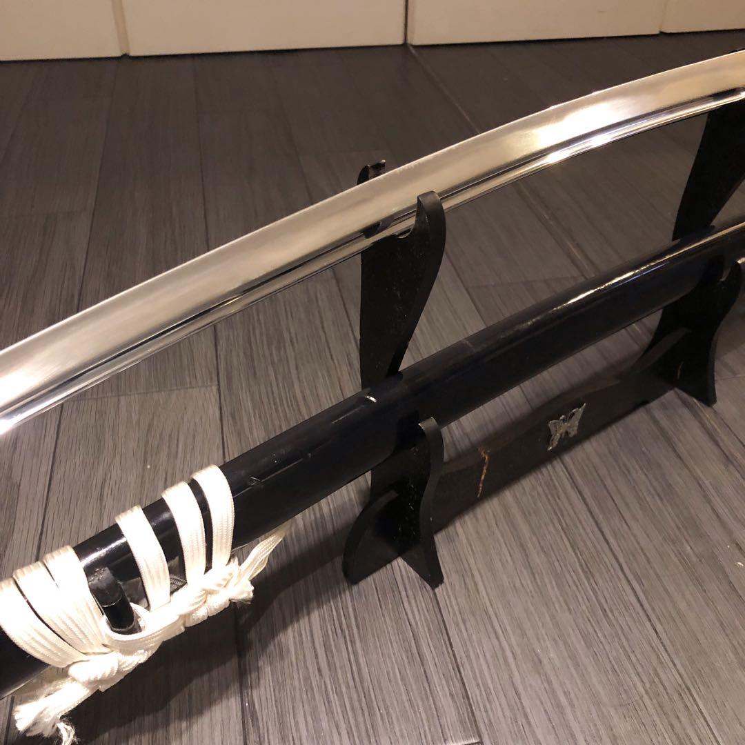 高級模造刀　樋有刀身 茶白拵え　居合刀　太刀　本格模造刀