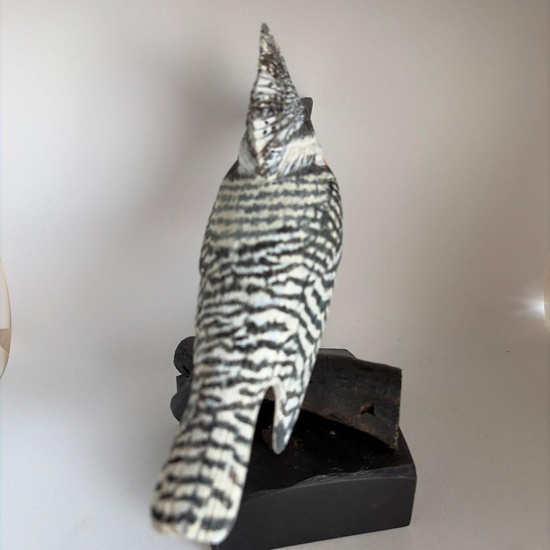 よち品 「ヤマセミ」 リアルバードカービング　木彫りの野鳥　野鳥彫刻