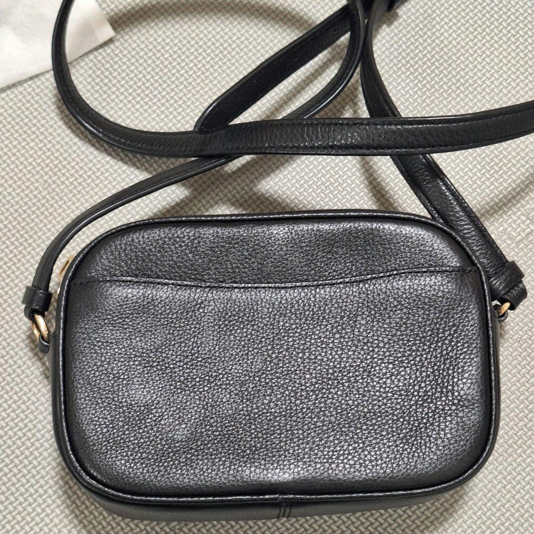 COACH ブラックレザー ショルダーバッグ