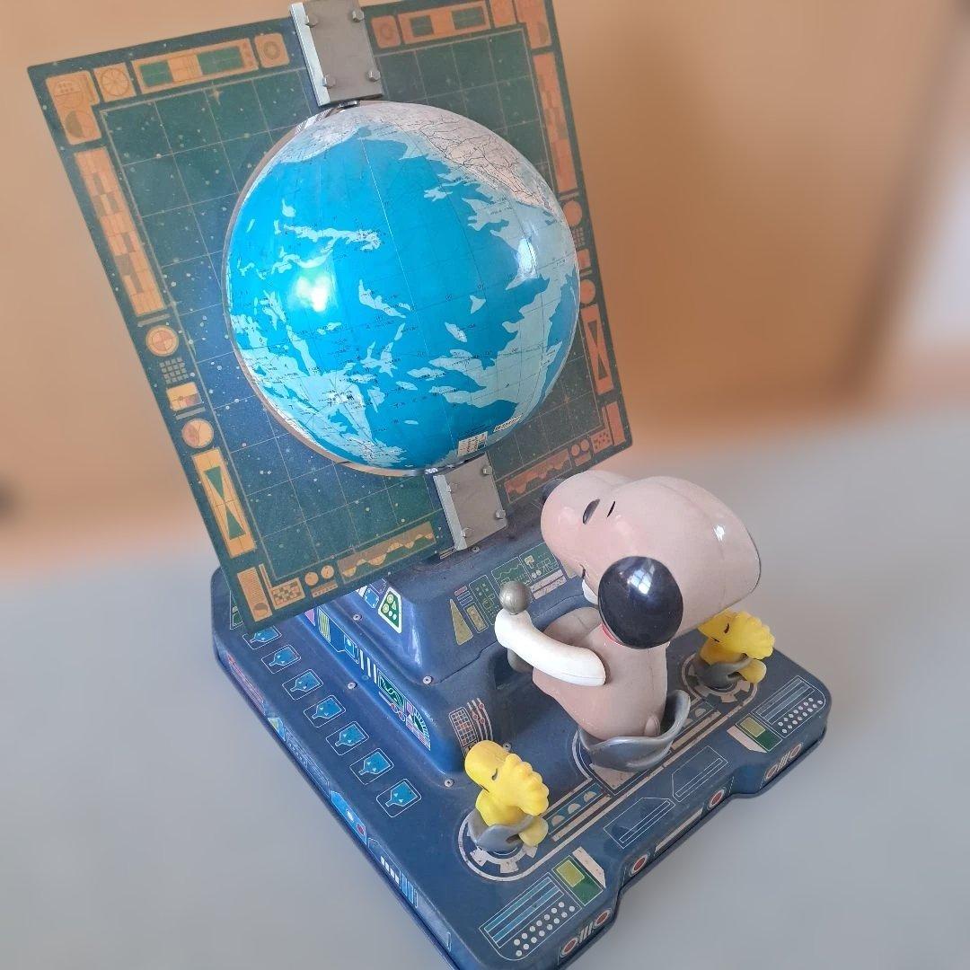 ビンテージスヌーピー　スヌーピー　 地球儀　ウッドストック　ブリキ