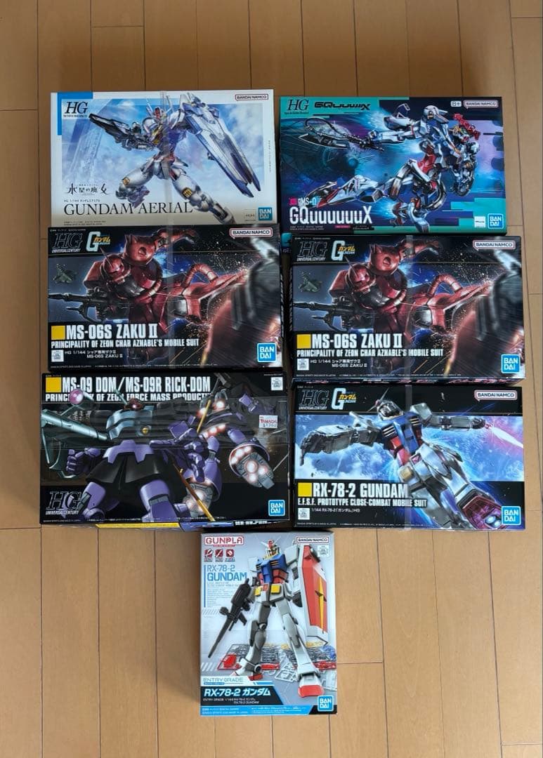 HG ガンプラ 7点セット 水星の魔女 ザクⅡ リックドム RX-78-2 他