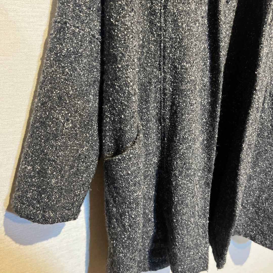 MITTAN シルクネップ半纏ロング コート グレー