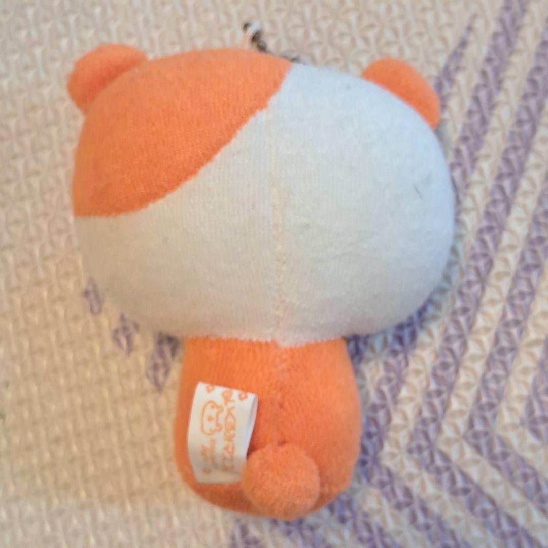 のほほんパーク　ハムスター　オレンジ色のぬいぐるみマスコット　クマ　キーホルダー