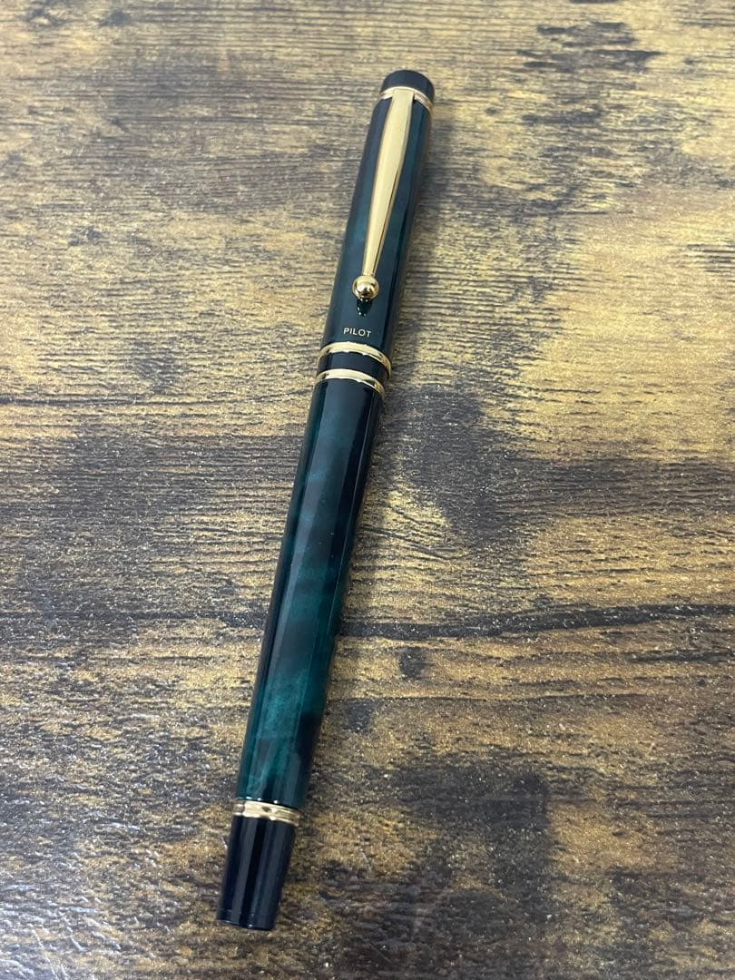 試し書きのみ　パイロット　グランセ　14金 M マーブル　刻印　旧型　万年筆