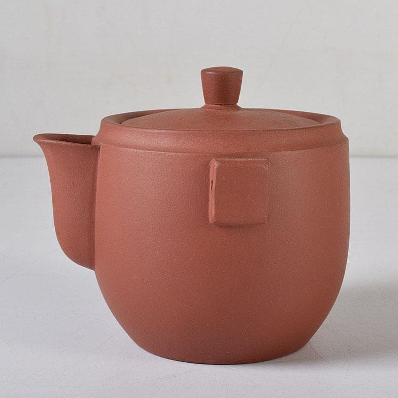 中国　中国宣興銘　紫砂　朱泥　宝瓶　急須　茶壷　V　R8342