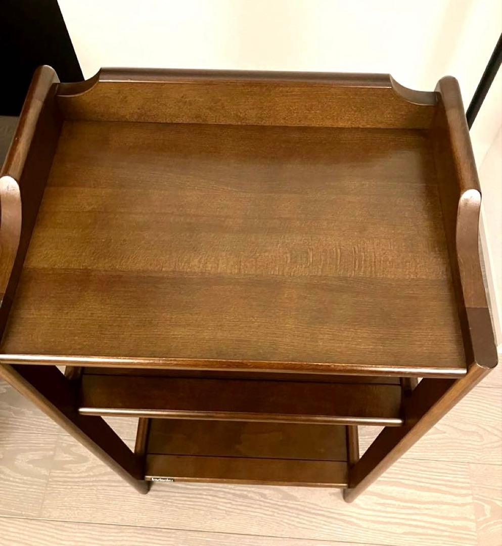 美品 オールドカリモク オープンシェルフ 花台 ナイトテーブル ヴィンテージ