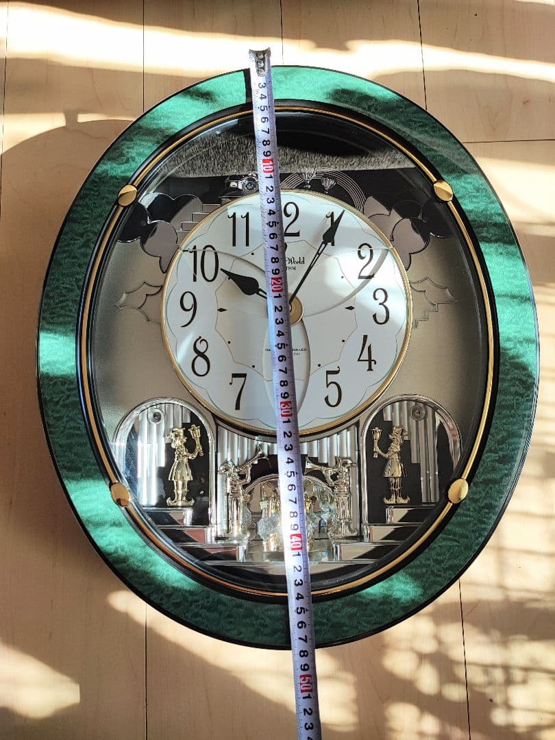 リズム時計 からくり電波掛け時計 4MN452RH