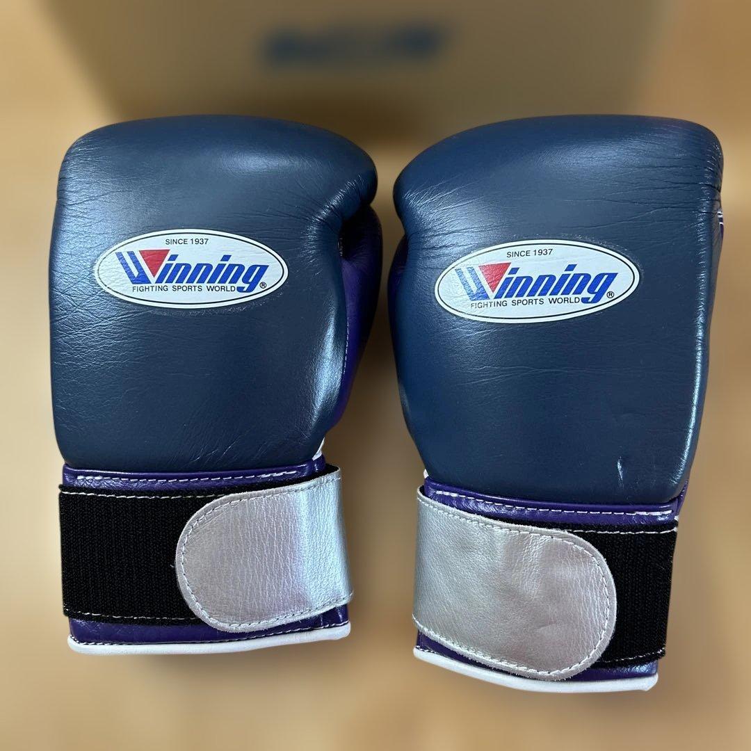 ウイニング Winning ボクシンググローブ 8オンス　ネイビー/シルバー