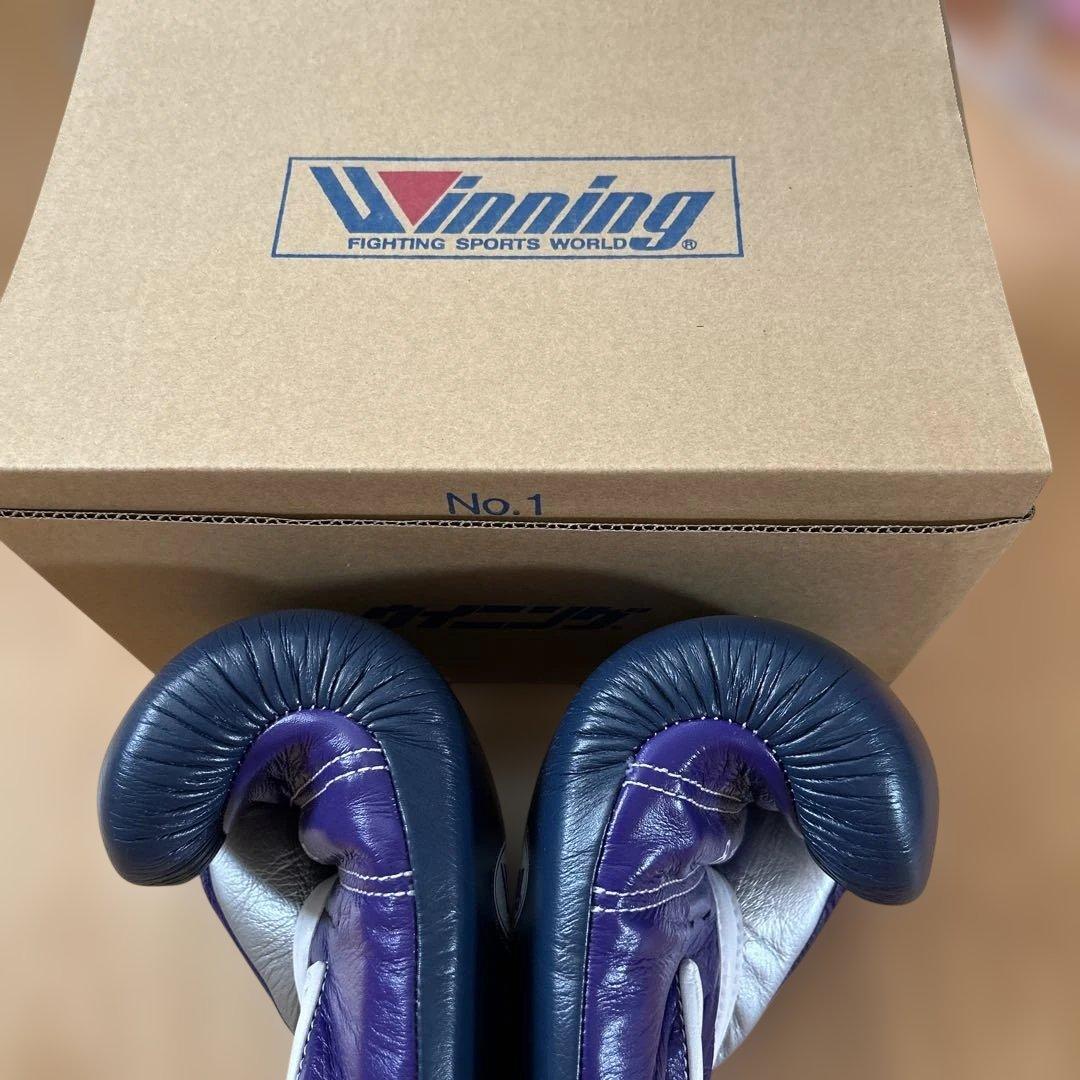 ウイニング Winning ボクシンググローブ 8オンス　ネイビー/シルバー