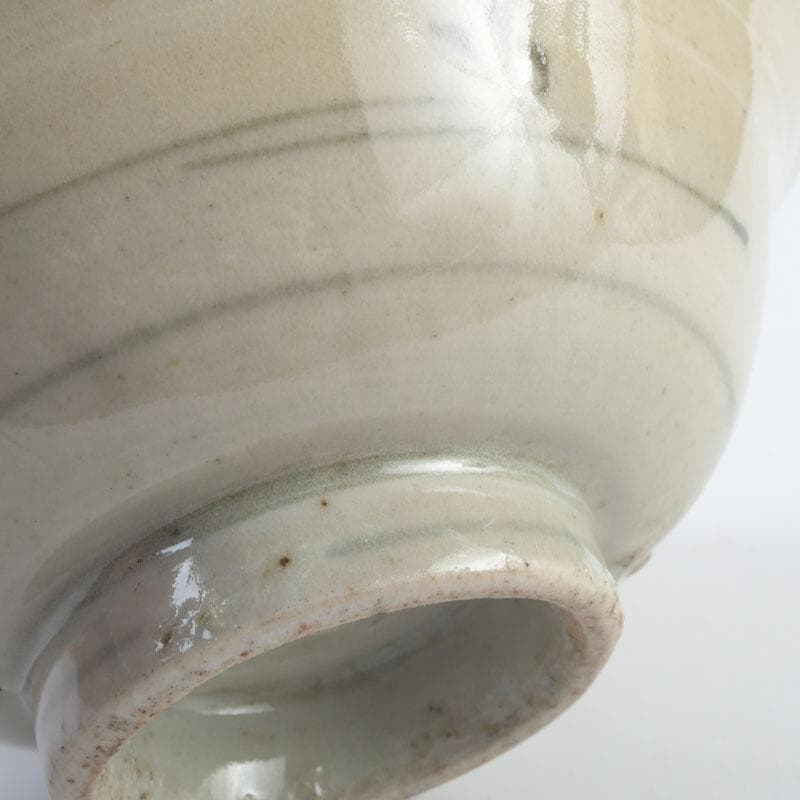 伊万里焼　出土品　鉄絵　草文　茶碗　共箱　V　9520