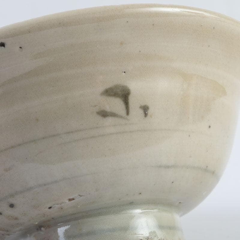 伊万里焼　出土品　鉄絵　草文　茶碗　共箱　V　9520