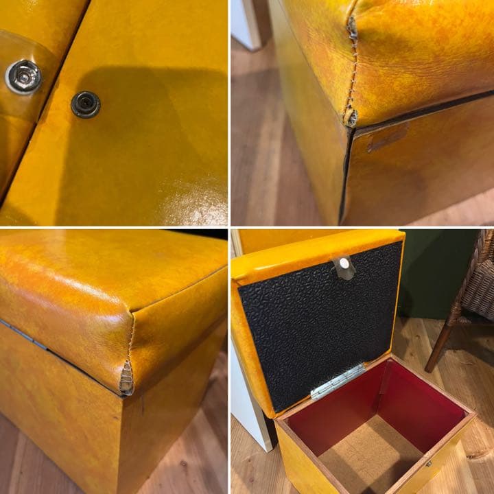 ドレッサー 鏡台 黄 レトロポップ 昭和レトロ インテリア 当時物 ビンテージ