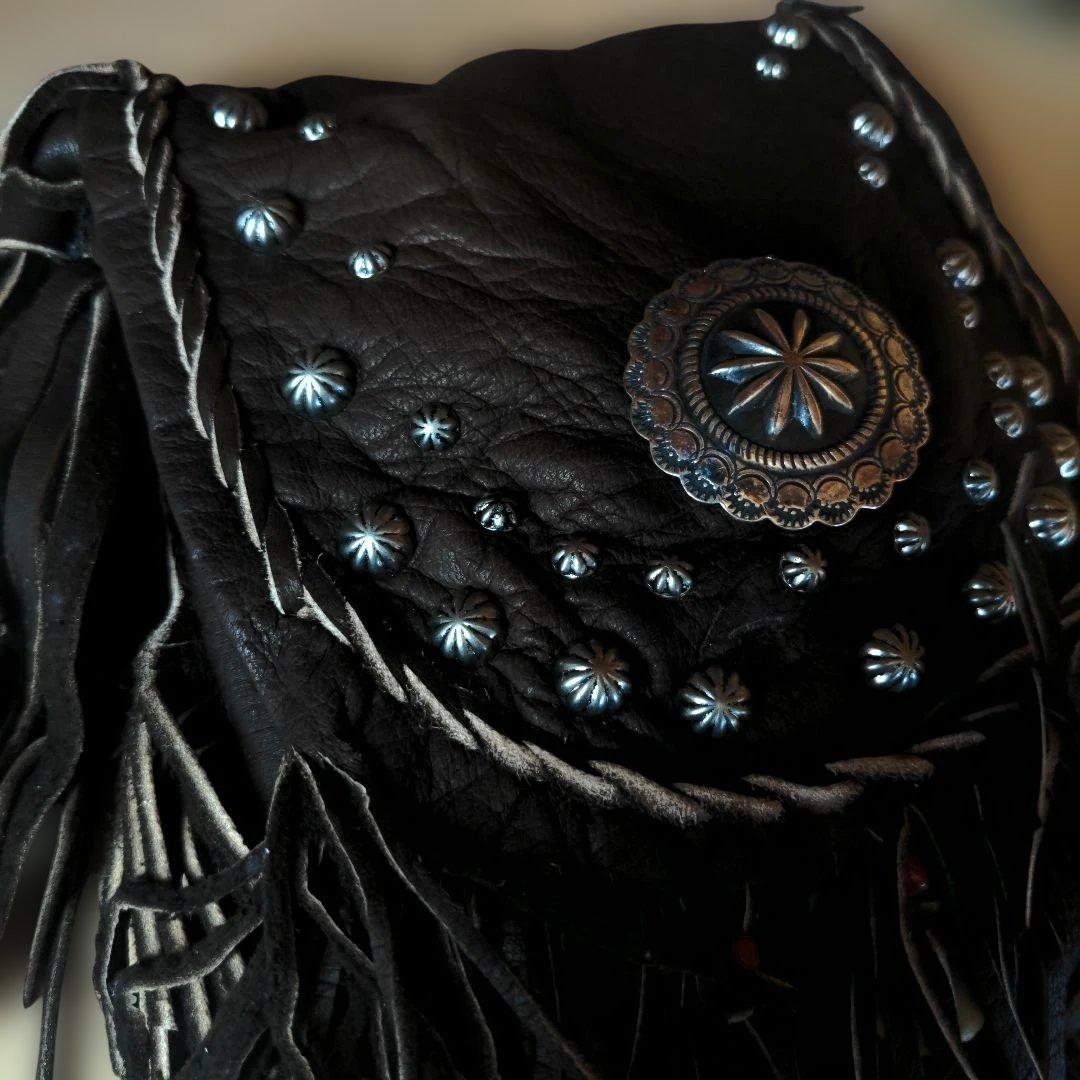 エルクスキン（大鹿革）メディスンバッグ　焦茶