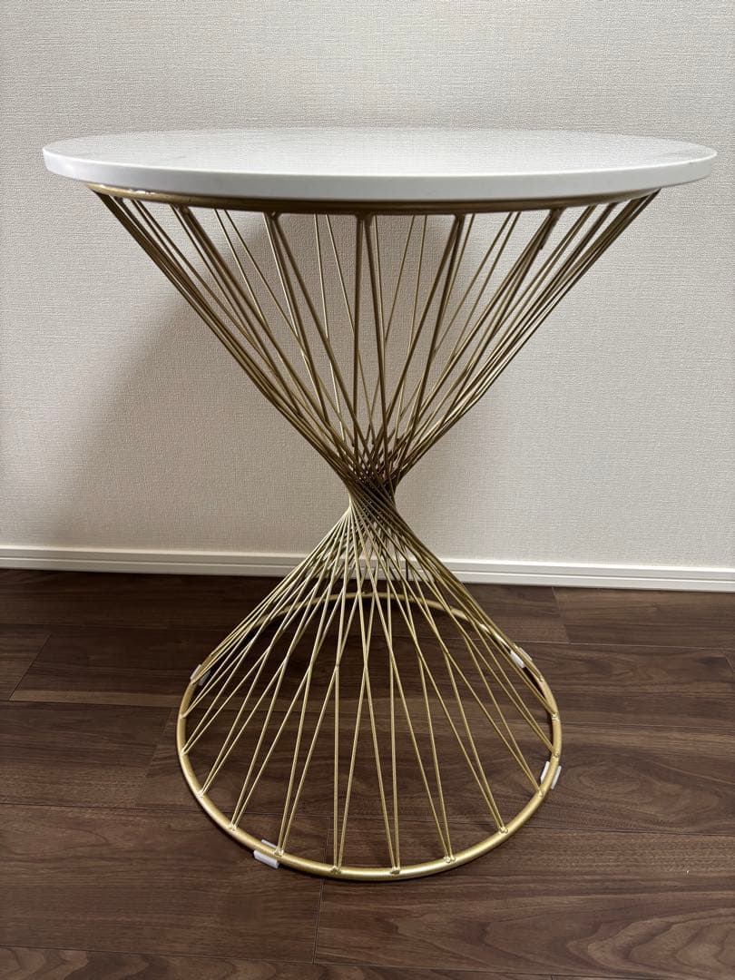 i*i様 【美品】大理石　テーブル　サイドテーブル　アイアン　北欧風　ゴールド