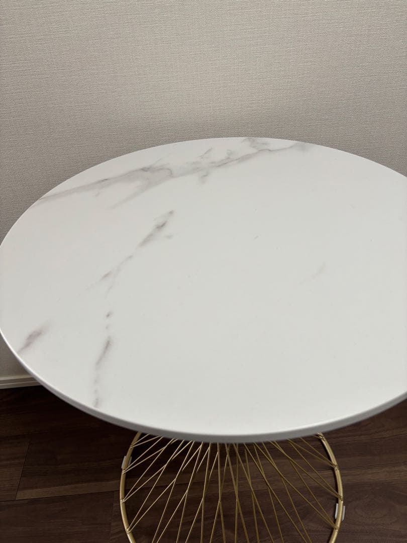 i*i様 【美品】大理石　テーブル　サイドテーブル　アイアン　北欧風　ゴールド