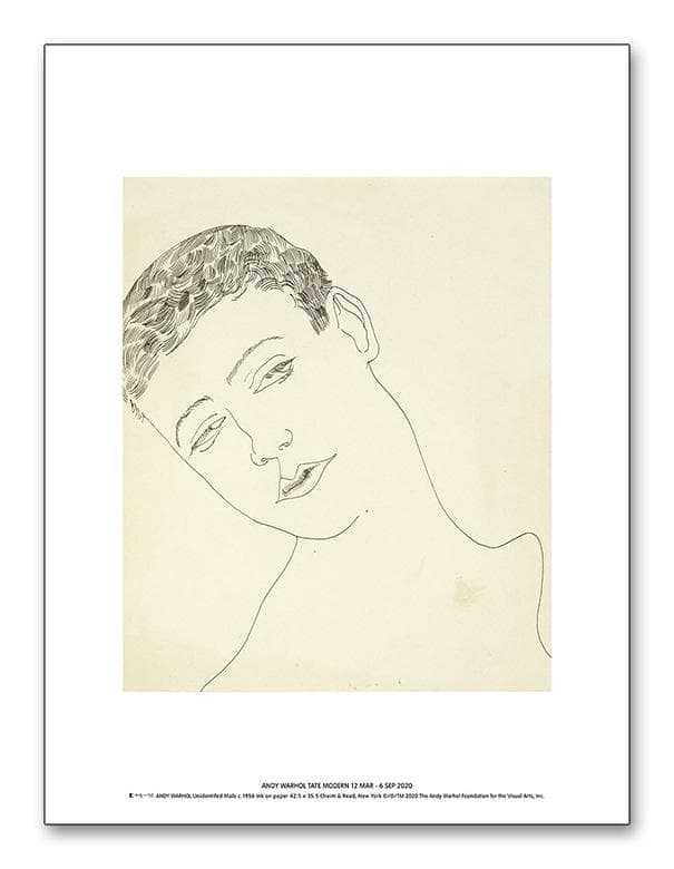 額装済/Unidentified Male（アンディ ウォーホル）/ポスター