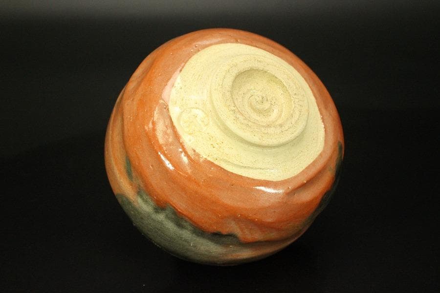 茶道具 赤楽茶碗 楽焼 φ12.7cm(LC660)