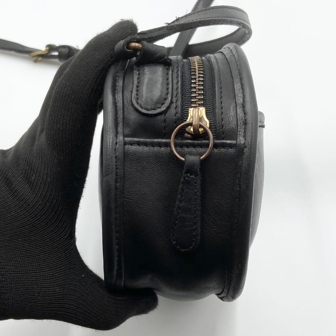 オールドコーチ キャンティーン ショルダーバッグ レザー ブラック　9982