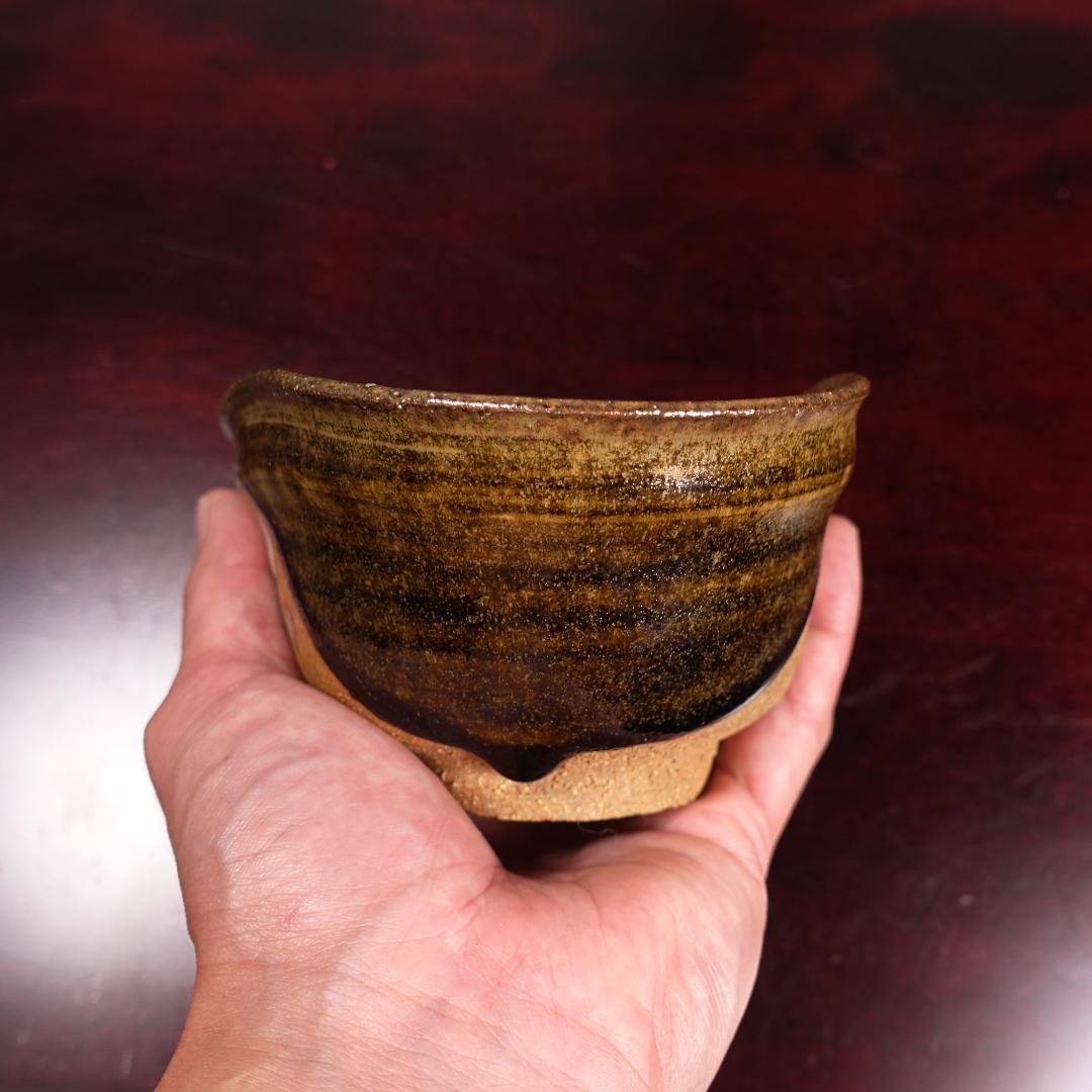 貴重な10客揃い 朝鮮唐津 沓形 向付 10客 在銘