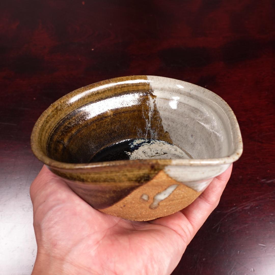 貴重な10客揃い 朝鮮唐津 沓形 向付 10客 在銘