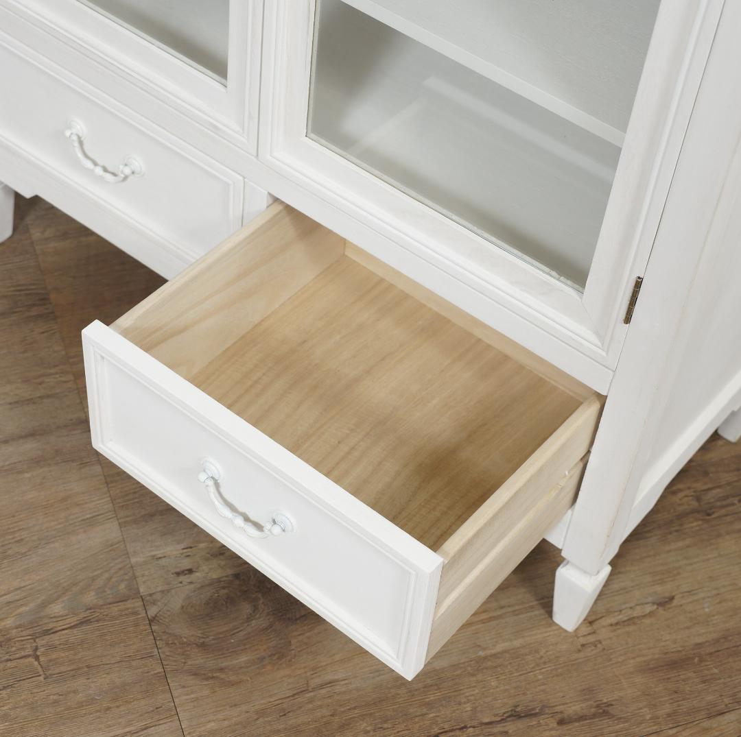 ブロカントシリーズ　アンティーク調　キャビネット　食器棚　シャビー