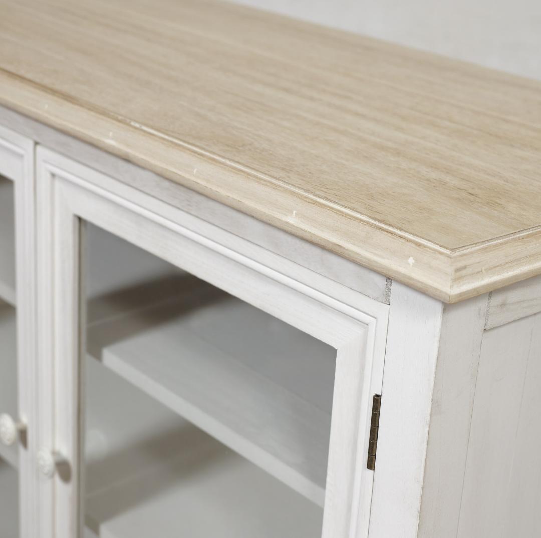 ブロカントシリーズ　アンティーク調　キャビネット　食器棚　シャビー