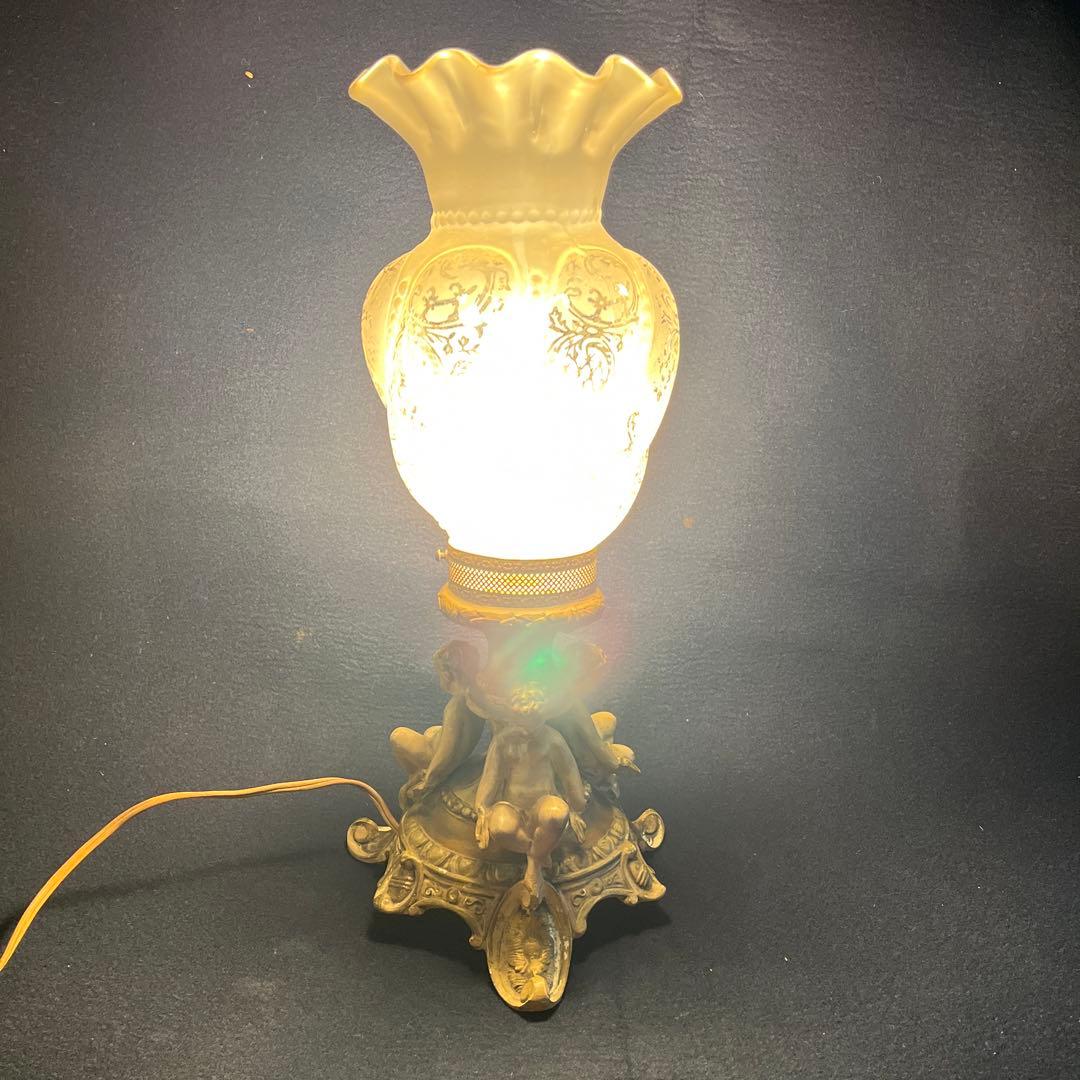 金属工芸　照明　ランプ　ガラス　オブジェ　3人の子供　送料無料　総重量㎏