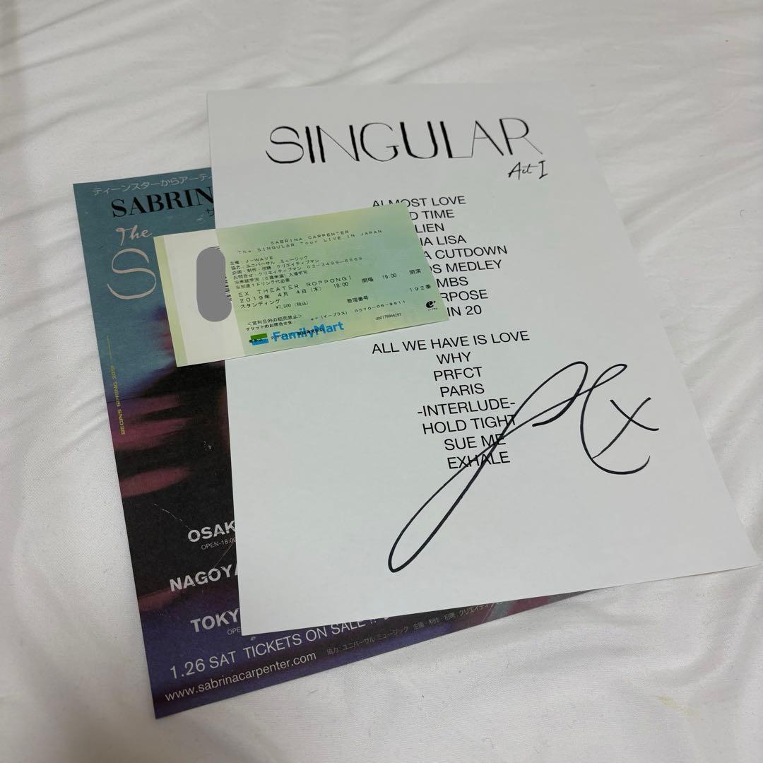 Sabrina Carpenterサイン入り　セトリリスト