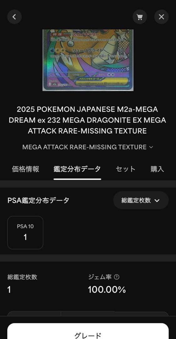 【世界に1枚！】PSA10 連番メガカイリューMA missing＆中国語エラー